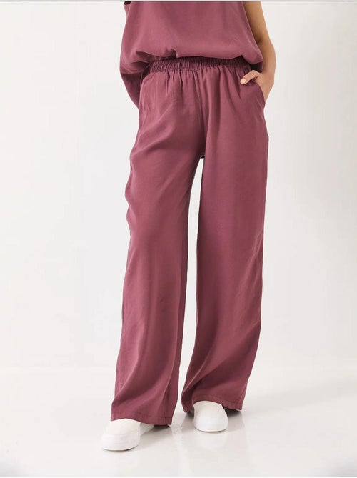 Ensemble deux pièces : chemisier à bretelles et col en v, pantalon palazzo lucci - Kiabi