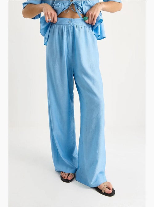 Ensemble deux pièces chemisier et pantalon à manches courtes avec détails noués lucci - Kiabi