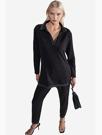 Ensemble deux pièces composé d'un polo long et d'un pantalon skinny hiccup