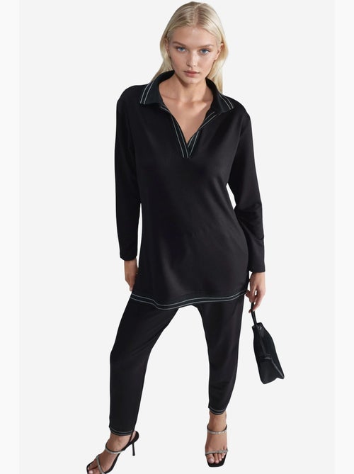 Ensemble deux pièces composé d'un polo long et d'un pantalon skinny hiccup - Kiabi
