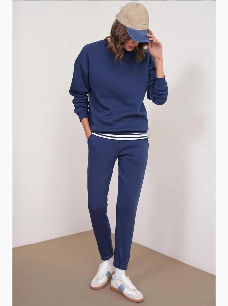 Ensemble deux pièces confortable en tricot côtelé mixray Bleu marine - Kiabi