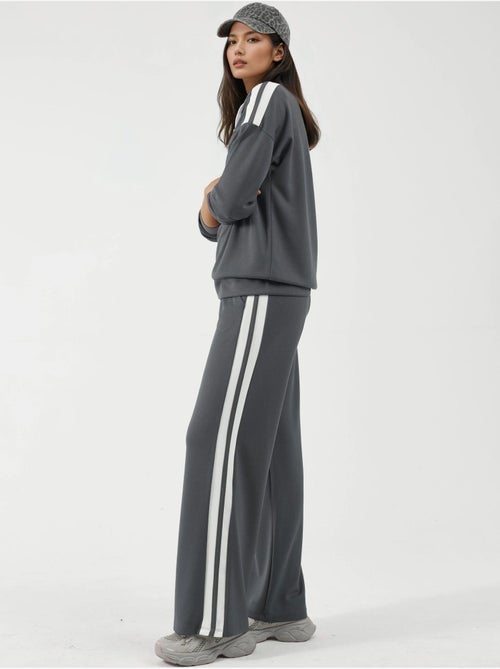 Ensemble deux pièces coordonné à col zippé et jambes larges hiccup - Kiabi