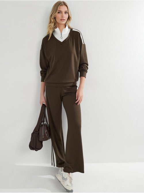 Ensemble deux pièces coordonné à col zippé et jambes larges hiccup - Kiabi
