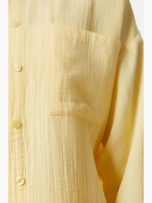 Ensemble deux pièces coordonné à taille haute, jambe large et col chemise istanbul - Kiabi