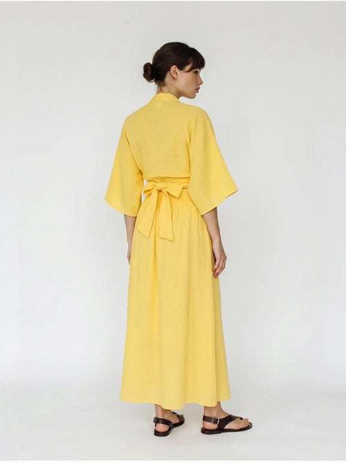 Ensemble deux pièces en coton avec blouse et jupe midi lucci - Kiabi