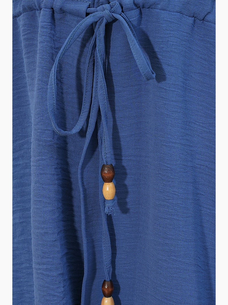 Ensemble deux pièces en crêpe avec kimono et pantalon large bdart Bleu - Kiabi