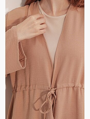 Ensemble deux pièces en crêpe avec kimono et pantalon large bdart