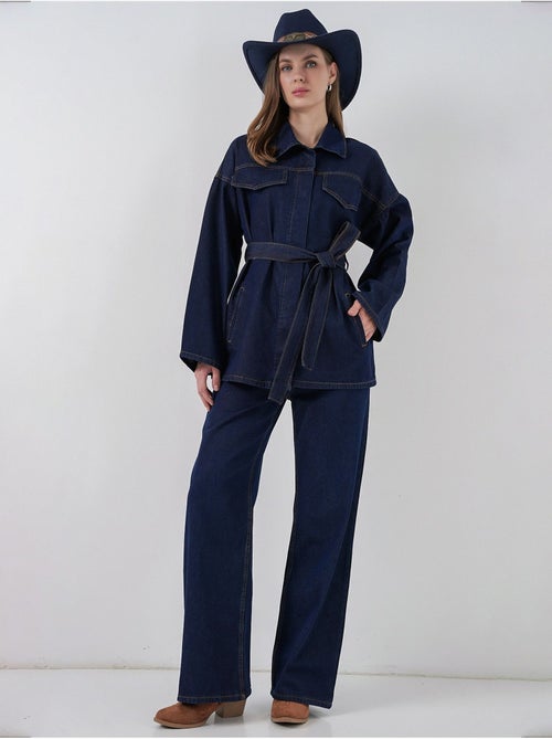 Ensemble deux pièces en denim avec col de veste bdart - Kiabi