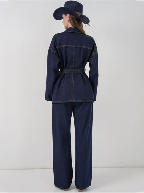 Ensemble deux pièces en denim avec col de veste bdart - Kiabi