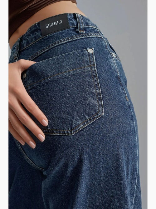 Ensemble deux pièces en jean taille haute avec col de veste hiccup - Kiabi