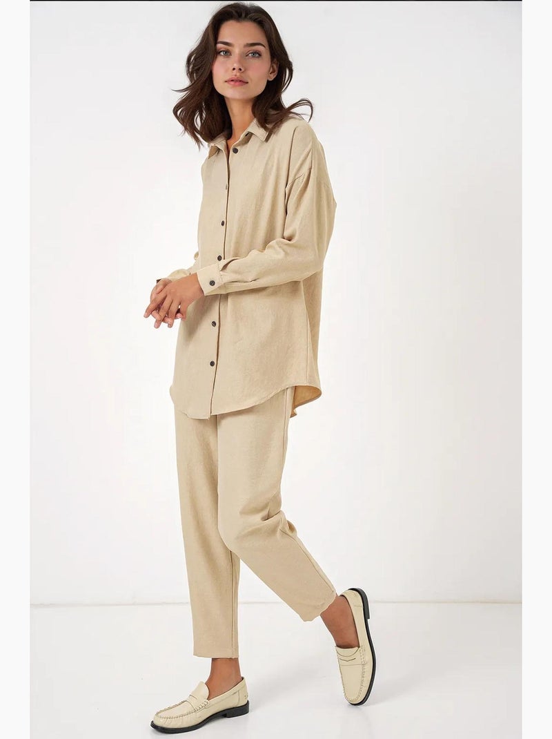 Ensemble deux pièces en lin bdart Beige naturel - Kiabi