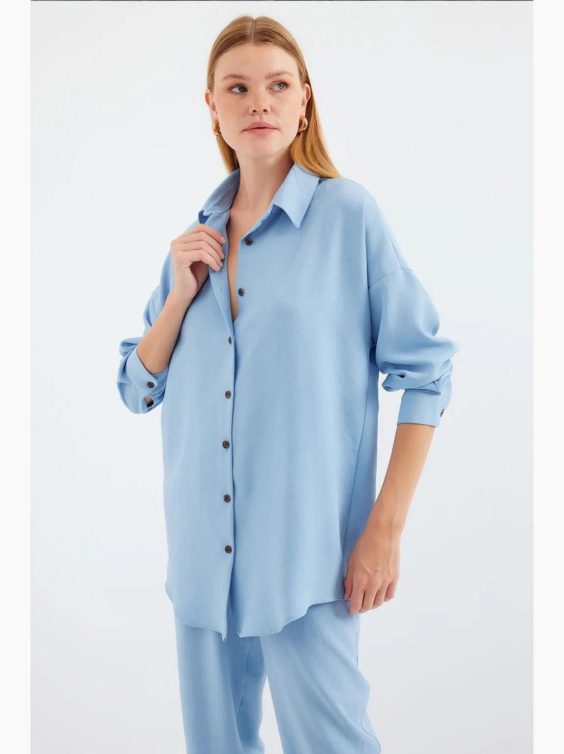 Ensemble deux pièces en lin bdart Bleu clair - Kiabi