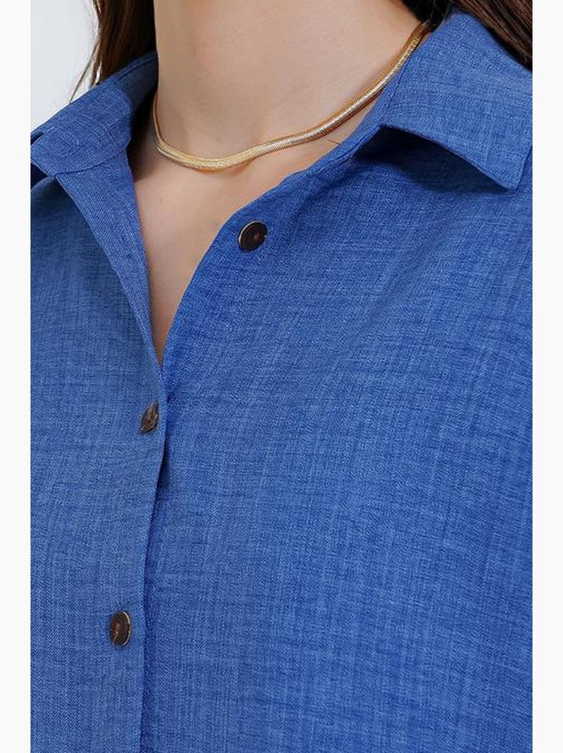 Ensemble deux pièces en lin bdart Bleu saphir - Kiabi