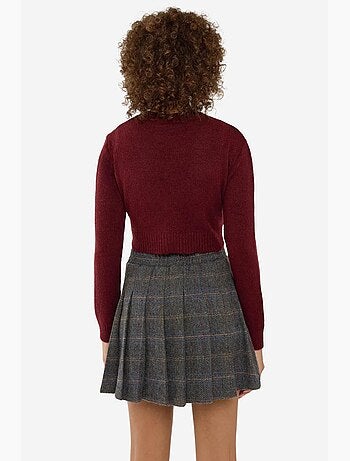 Ensemble deux pièces en tricot à col en v et détails boutonnés hiccup