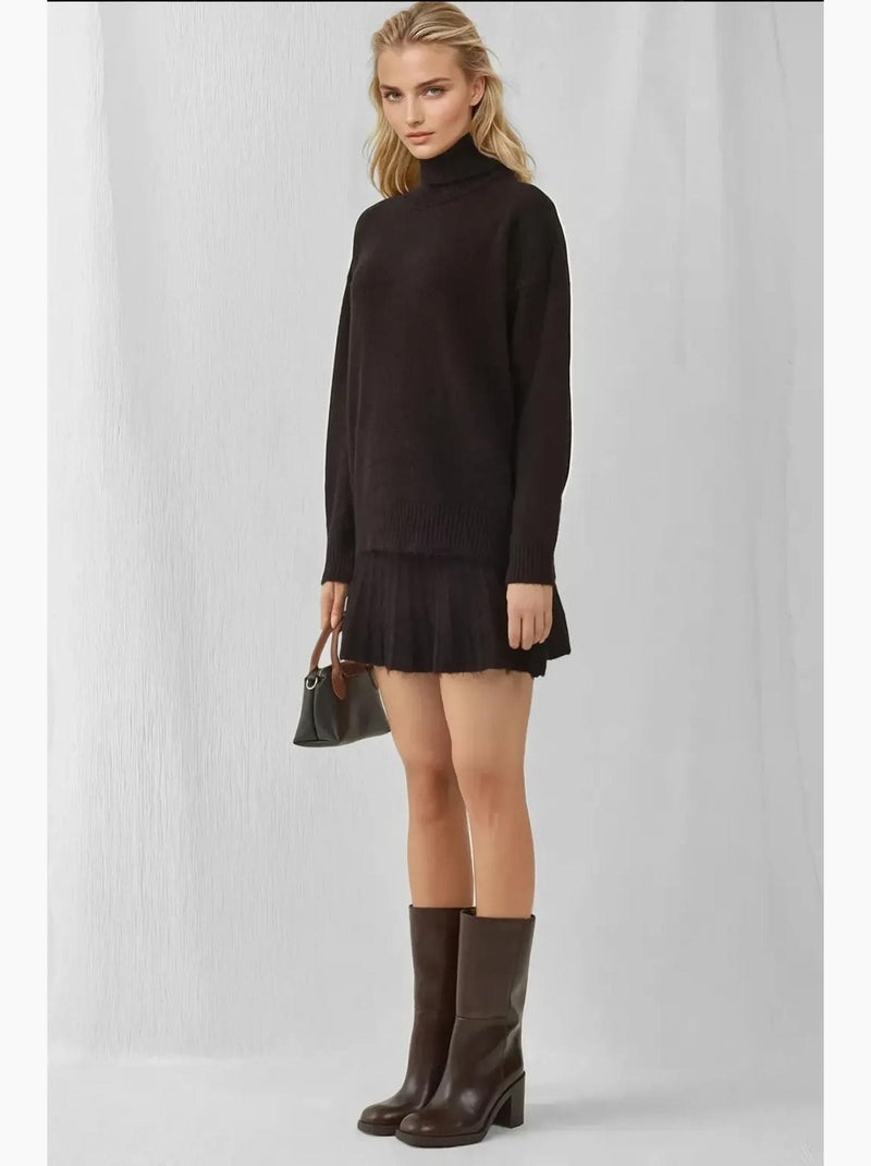 Ensemble deux pièces en tricot avec jupe et pull bdart Noir - Kiabi