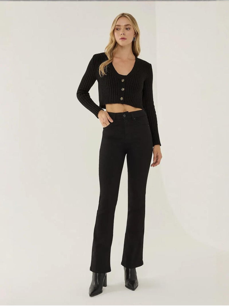 Ensemble deux pièces en tricot court hiccup Noir - Kiabi