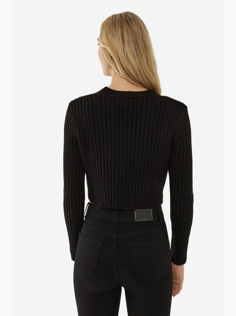Ensemble deux pièces en tricot court hiccup Noir - Kiabi