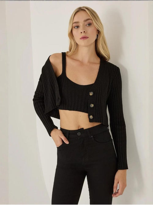 Ensemble deux pièces en tricot court - Kiabi