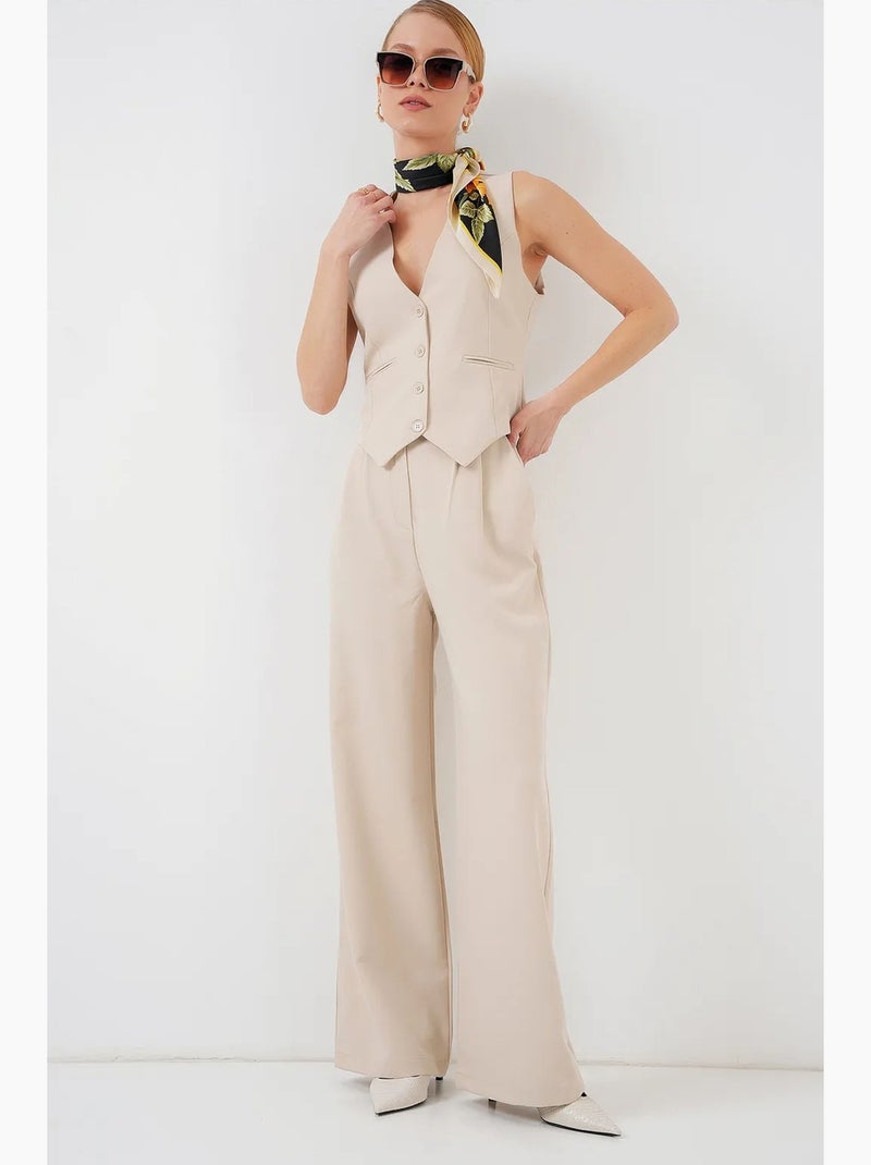 Ensemble deux pièces gilet et pantalon bdart Crème - Kiabi