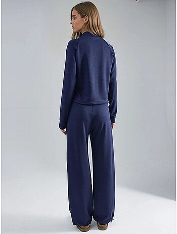 Ensemble deux pièces taille haute à col roulé et jambes larges hiccup