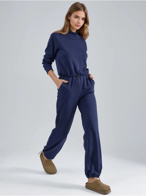Ensemble deux pièces taille haute à col roulé et jambes larges hiccup - Kiabi