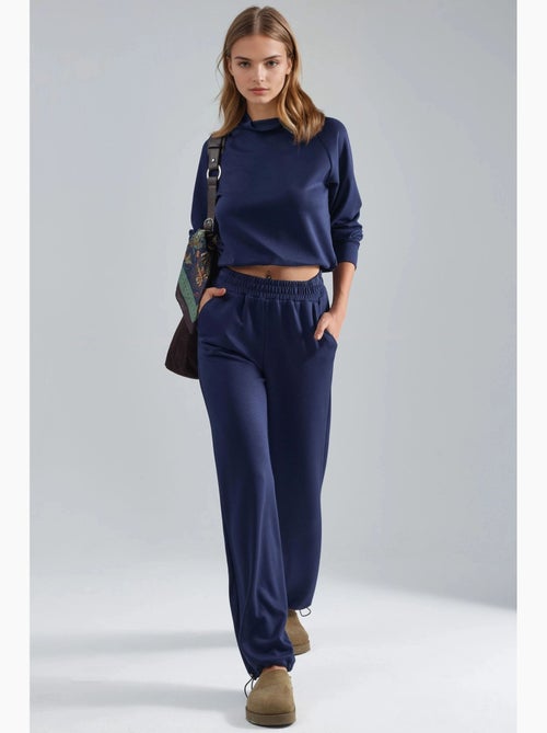 Ensemble deux pièces taille haute à col roulé et jambes larges hiccup - Kiabi