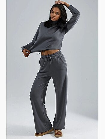 Ensemble deux pièces taille haute à col roulé et jambes larges hiccup