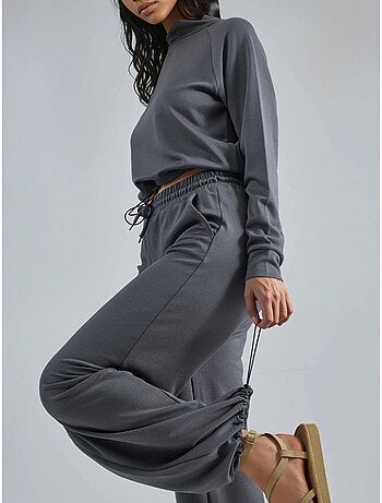 Ensemble deux pièces taille haute à col roulé et jambes larges hiccup