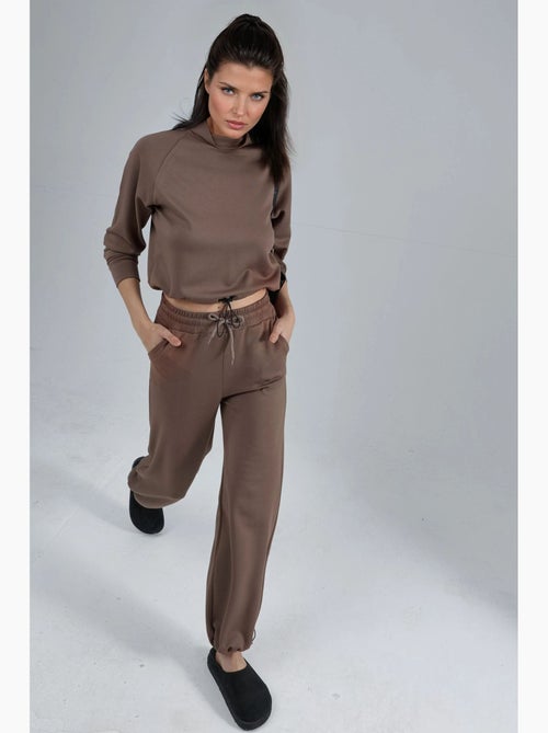 Ensemble deux pièces taille haute à col roulé et jambes larges hiccup - Kiabi