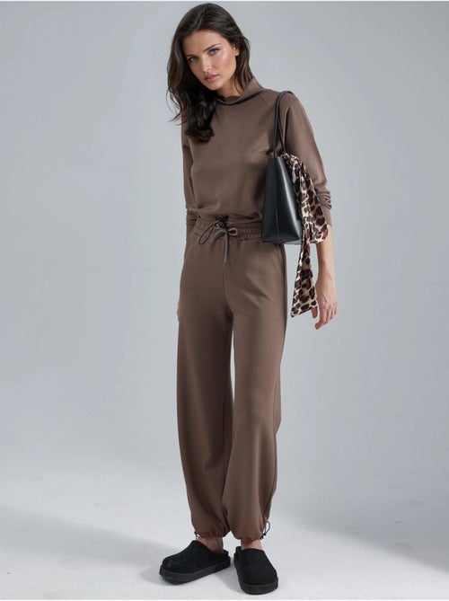 Ensemble deux pièces taille haute à col roulé et jambes larges hiccup - Kiabi