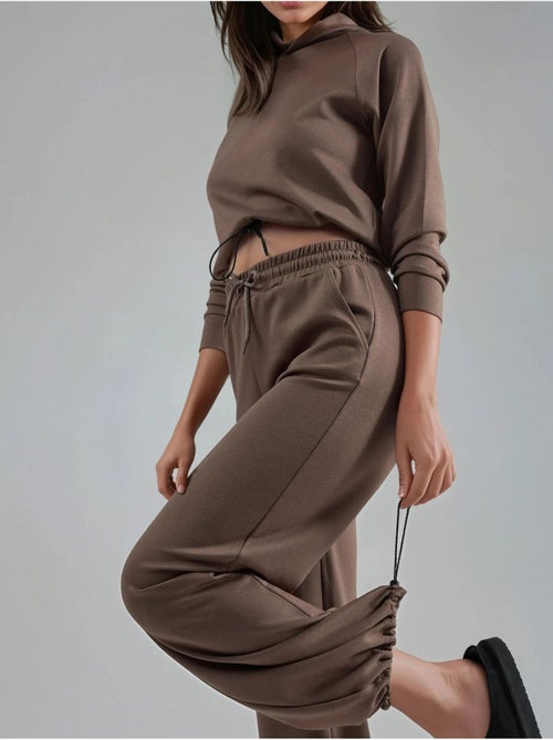 Ensemble deux pièces taille haute à col roulé et jambes larges hiccup - Kiabi