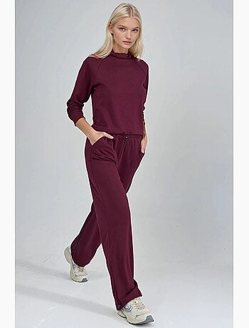 Ensemble deux pièces taille haute à col roulé et jambes larges hiccup