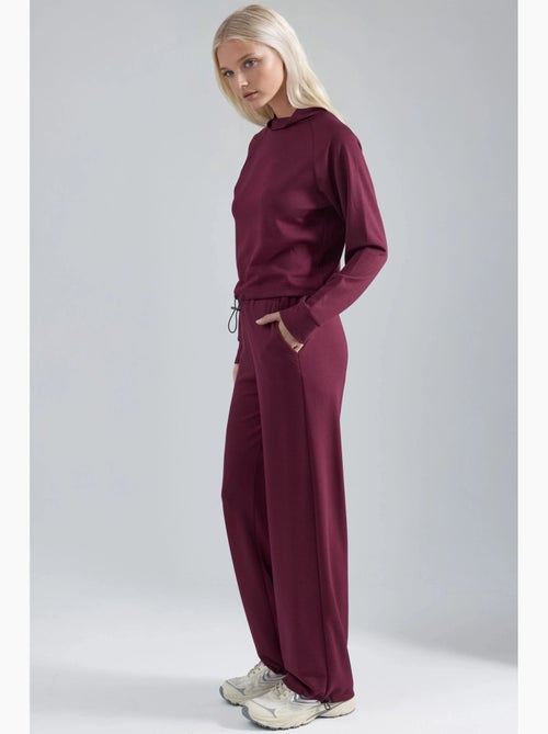 Ensemble deux pièces taille haute à col roulé et jambes larges hiccup - Kiabi