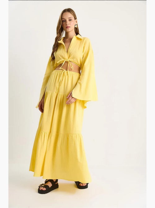 Ensemble deux pièces taille haute à volants lucci - Kiabi