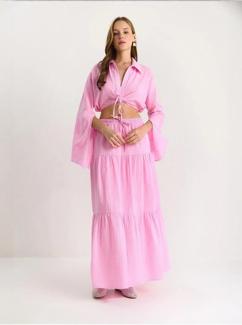 Ensemble deux pièces taille haute à volants lucci - Kiabi