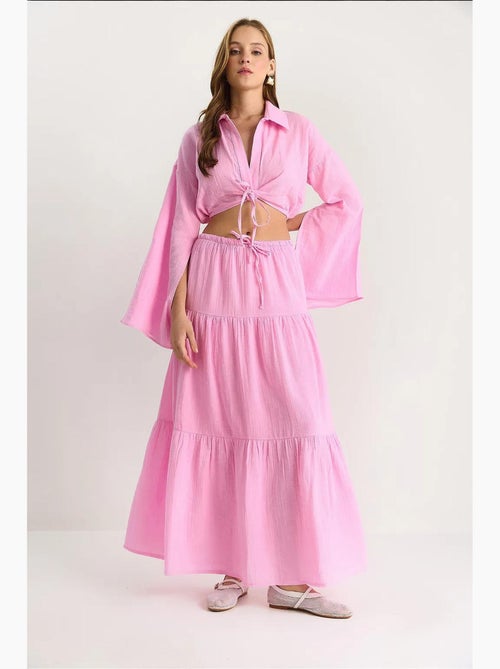 Ensemble deux pièces taille haute à volants lucci - Kiabi