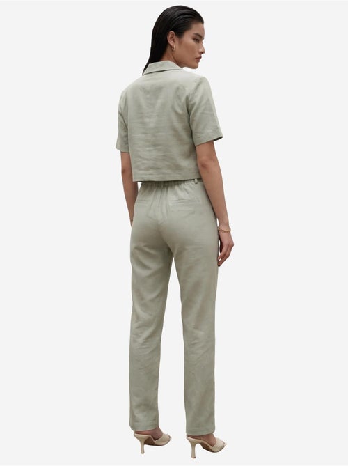 Ensemble deux pièces taille haute avec col de veste my fashion - Kiabi