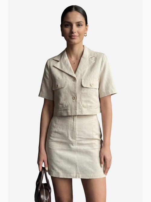 Ensemble deux pièces taille haute avec fermeture à boutons my fashion - Kiabi