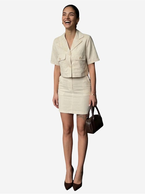 Ensemble deux pièces taille haute avec fermeture à boutons my fashion - Kiabi