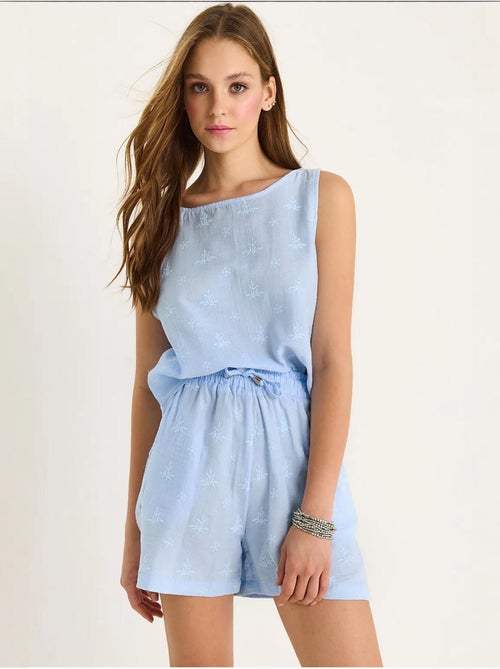 Ensemble deux pièces taille haute et short avec fermeture à boutons lucci - Kiabi