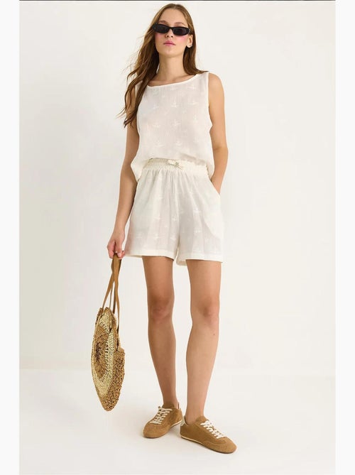 Ensemble deux pièces taille haute et short avec fermeture à boutons lucci - Kiabi