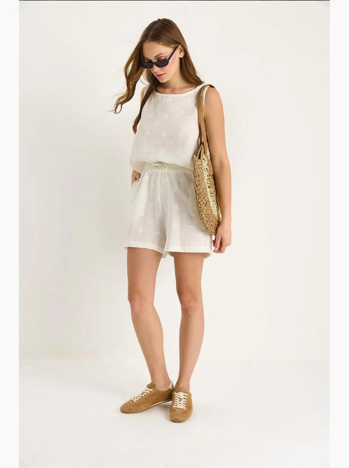 Ensemble deux pièces taille haute et short avec fermeture à boutons lucci - Kiabi