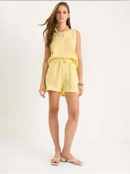 Ensemble deux pièces taille haute et short avec fermeture à boutons lucci - Kiabi