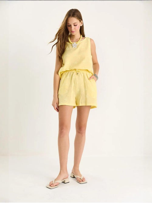 Ensemble deux pièces taille haute et short avec fermeture à boutons lucci - Kiabi