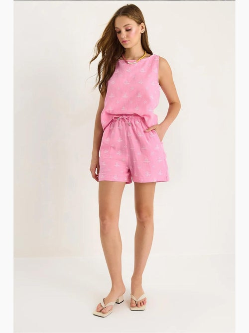 Ensemble deux pièces taille haute et short avec fermeture à boutons lucci - Kiabi