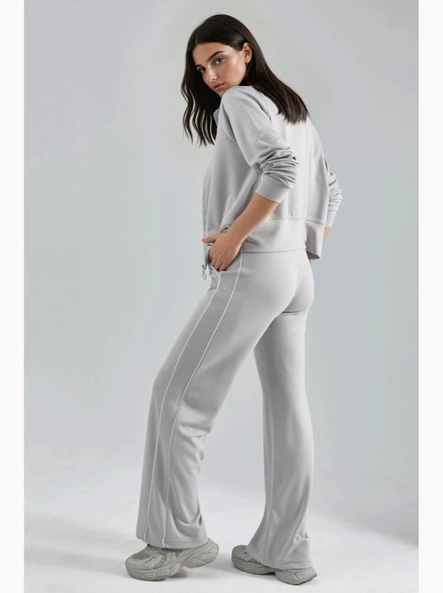 Ensemble deux pièces taille haute jambes larges avec col zippé hiccup - Kiabi