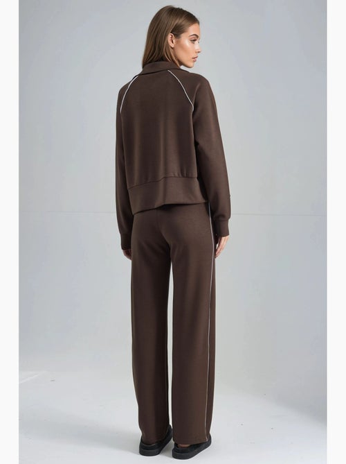 Ensemble deux pièces taille haute jambes larges avec col zippé hiccup - Kiabi