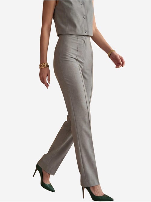 Ensemble deux pièces taille haute jambes larges avec détails de boutons my fashion - Kiabi