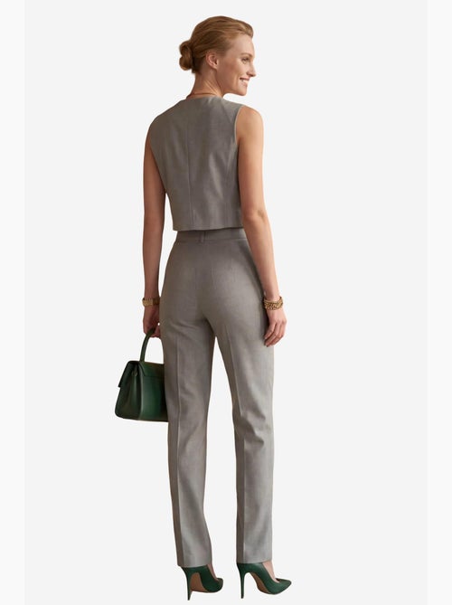 Ensemble deux pièces taille haute jambes larges avec détails de boutons my fashion - Kiabi