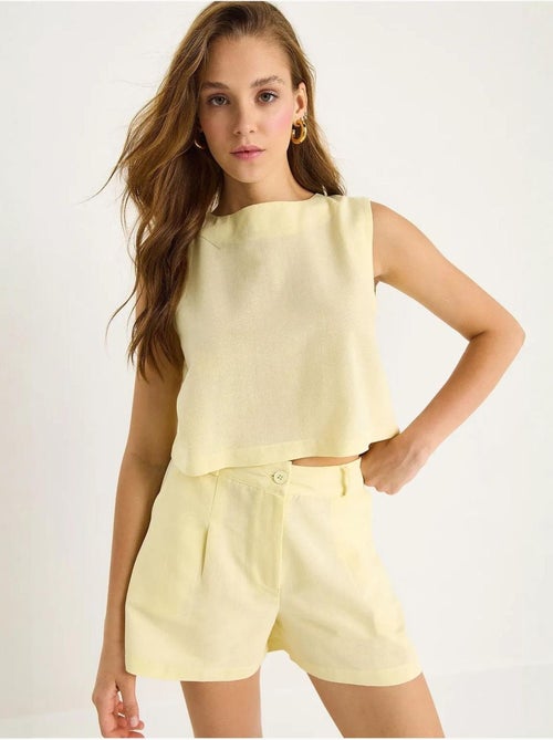 Ensemble deux pièces taille haute sans manches et col ras du cou lucci - Kiabi
